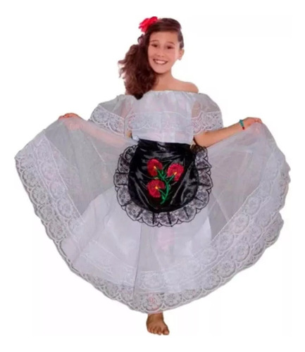 Vestido Veracruzana Infantil, Disfraz Veracruz Regional Niña