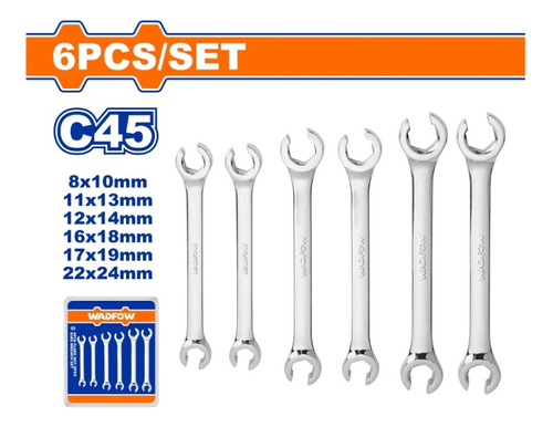 Juego De Llaves De Boca Para Tuercas Abocardadas (6pzas)