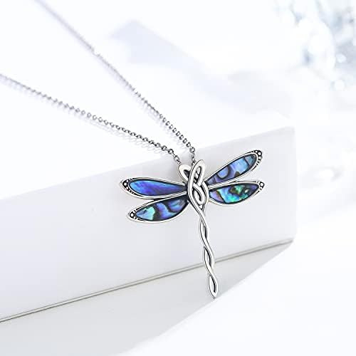 Chenghong Collar De Libélula Para Mujer De Plata De Ley 925
