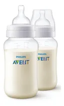 Comprar Biberones PhilipsAnti-colic SCF813\u002F27 color transparente x 2 unidades de 260mL con tetina número 2 de flujo lento
