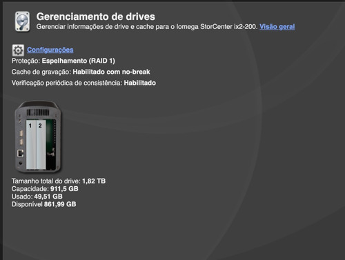 Storage Iomega Ix2 - Com 2 Hds De 1 Tb Seagate