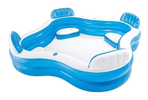 Alberca Intex Piscina Inflable Con Asientos 2.29x2.29x66cm