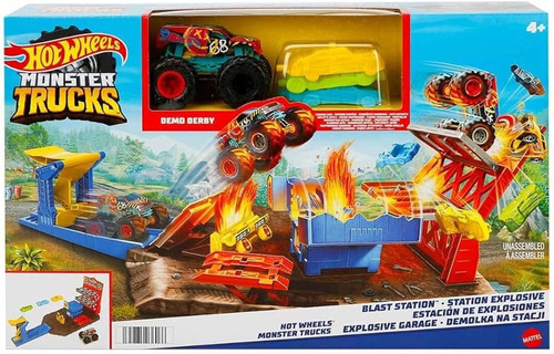 Hot Wheels - Monster Trucks Estación De Explosiones Hfb12