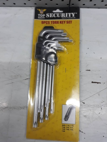 Juego De Llaves Allen Torx Marca Security Largo