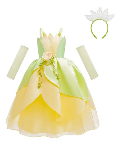 Disfraz De Princesa Tiana, Vestido De Cosplay B Para Niñas,