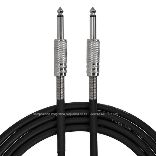 Imagen 1 de 8 de Cable Audio Guitarra Instrumentos Plug - Plug Metal Cromo 5m