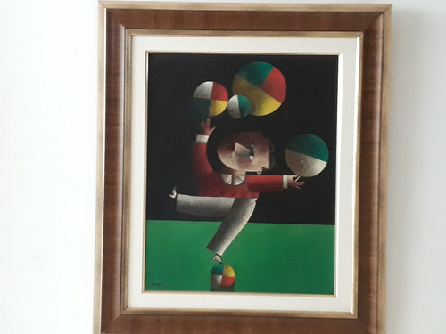 1895- Inos Corradin. Ost. 60x70cm Com Mold. Equilibrista (Usado)