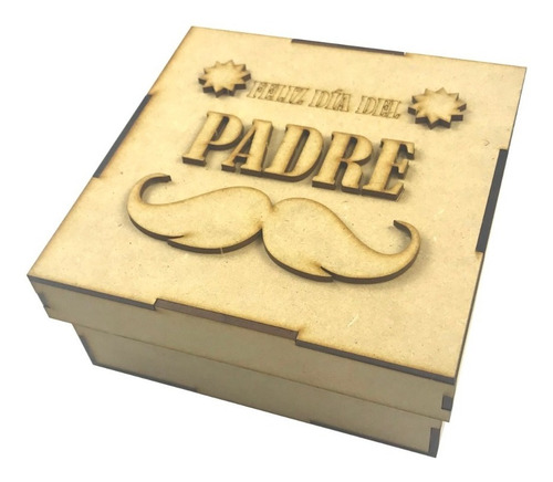 12pz Caja De Madera Regalo Para Día Del Padre Varios Diseños