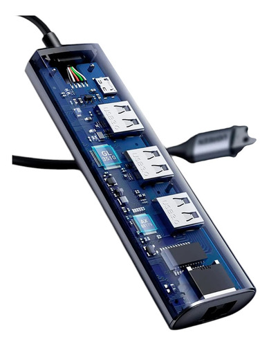 Hub Usb-a 5 En 1 3 Usb-a 3.0 Entrada Micro Usb