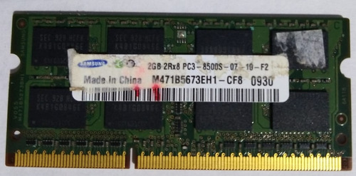 Memoria Ram 2gb Para Portátil Pc3 Ddr3 8500s Samsung
