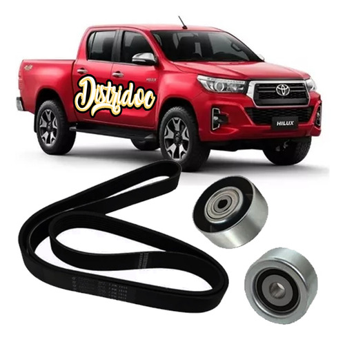 Kit Correa Polyv Y Poleas Toyota Hilux 2.4 2.8 2016/