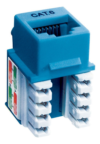 Dixon Kj8-c6-us/bln 4-pack Conector Jack Rj45 Cat6 Azul