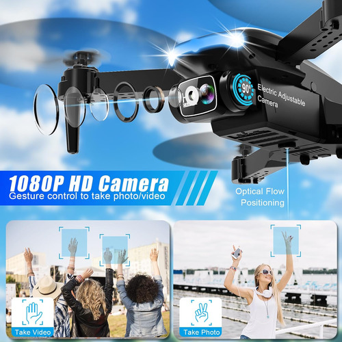 Mini Drone Con Cámara, 1080p Fpv Drone Plegable Con ...