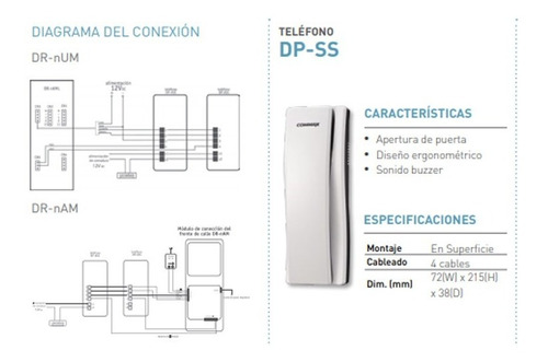 Imagen 2 de 5 de Portero Electrico Commax 18 Dptos / Timbres Incluye Fuente