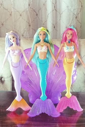 Muñecas Barbie Sirenas X3 Mattel 2023 (Usado)