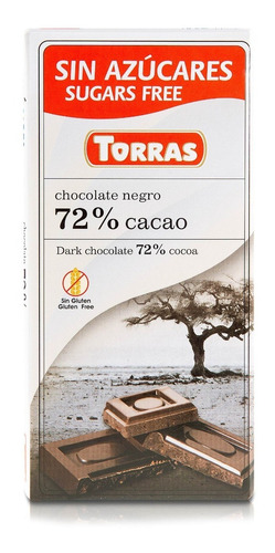 Torras Chocolate Negro Con 72% Cacao 75 Gr