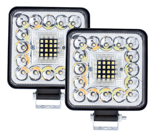 2 Faros Luz Blanca Ámbar Tunelight 48w 33 Leds Jeep/4x4/moto