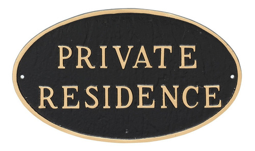 Pared Metal Producto Residencia Privada Oval Plaque