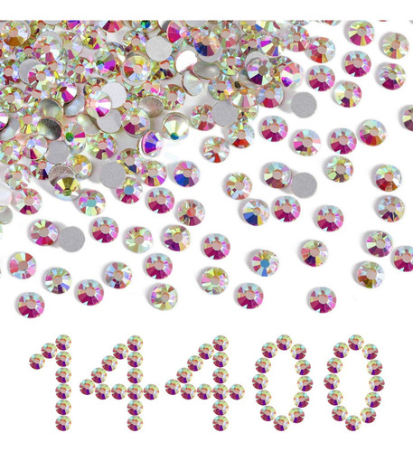 14400pcs Diamantes De Imitación Bulk Para Uñas ,ss10 Color CrystalAB