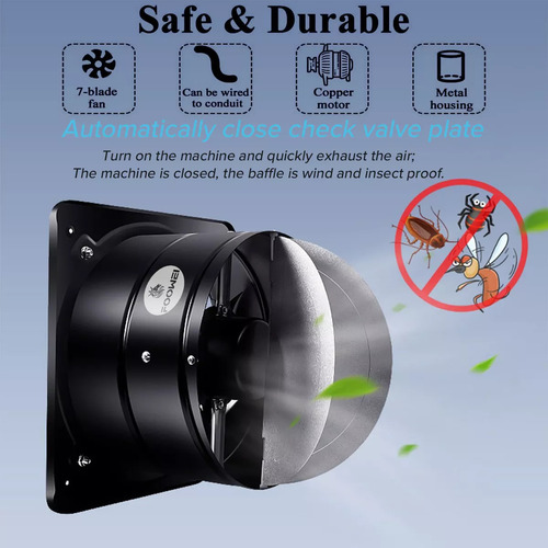 Extractor De Aire Ventilador Industrial Cocina 4''acero Inox Foowei