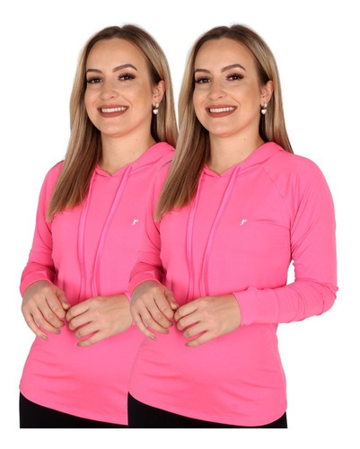 Kit 2 Blusa Feminina Com Capuz - Proteção Uv50+