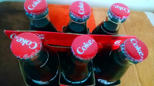 Botellas Coca Cola 6 Edicion Indy 500 Selladas 2016 Usa (Usado)