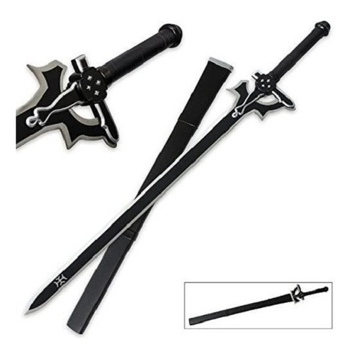 Espada Elucidator Negra Sao Sword Art Online Funda Madera