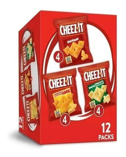 Cheez-it Paquete Variado De Galletas De Queso, 12.1 Oz, 12 U
