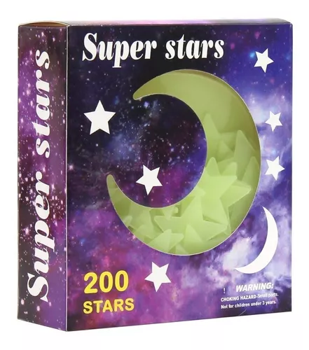 Estrellas y lunas luminosas fluorescentes – +Decor