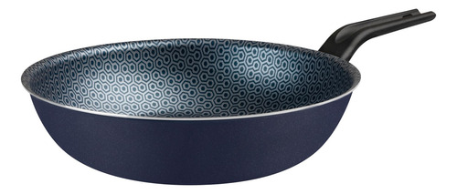 Wok De Aluminio Antiadherente 28 Cm Color Azul