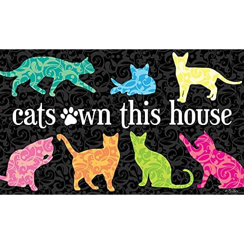 Tapete Puerta  It's The Cat's House  800428, 18x30 PuLG...