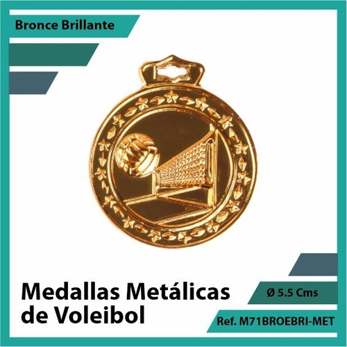 Medallas En Bogota De Voleibol Bronce Metalica M71bro