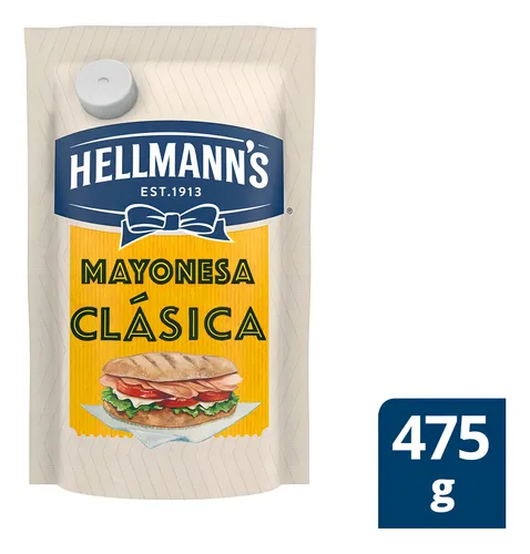 Mayonesa Clásica Hellmann's Sin T.A.C.C.Doypack 475 gr