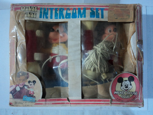 Mickey Mouse Intercom Set Comunicadores Alámbricos Ljn 1977