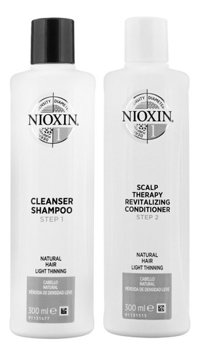 Nioxin-1 Shampoo 300ml + Acondicionador Cabello Natural