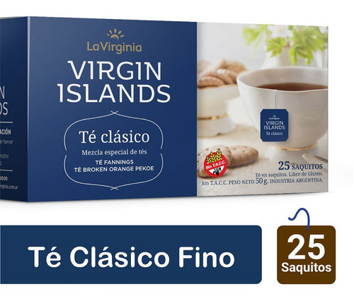 Te Clasico Fino Virgin Islands Mezcla Especial X 25 Saquitos