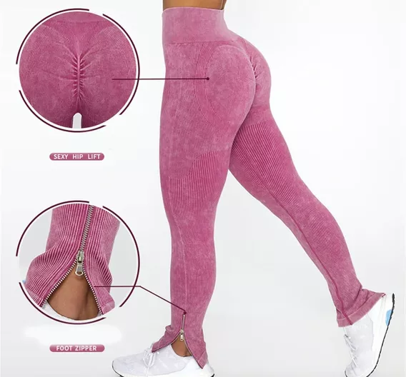 Legging Licra Para Mujer Deportiva De Cintura Alta Gym Yoga