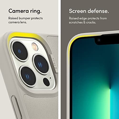 Funda Cyrill Leather Brick Para iPhone 13 Pro Cream