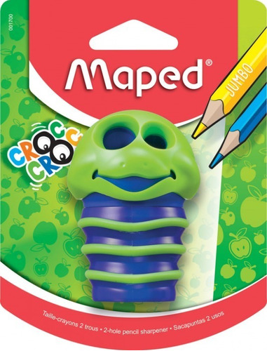 Sacapuntas Maped Croc Croc Oruga 2 Orificios En Blister 