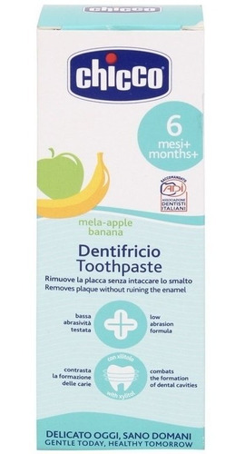 Pasta Dental Infantil Chicco 6m+ Manzana Banana