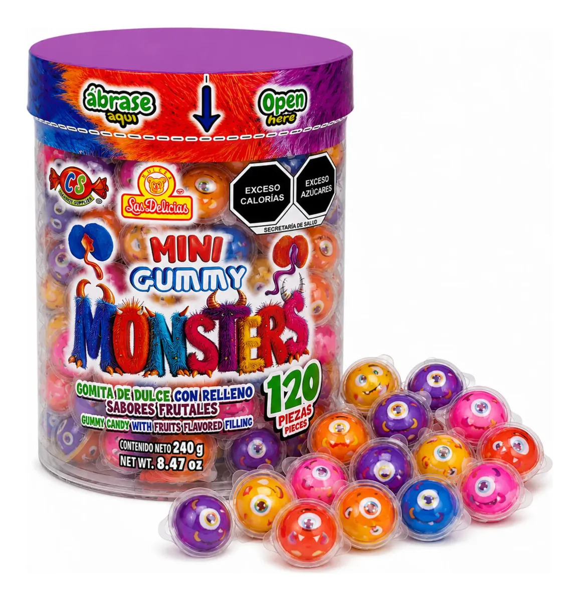 Mini Gummy Monsters 120 Gomitas Las Delicias
