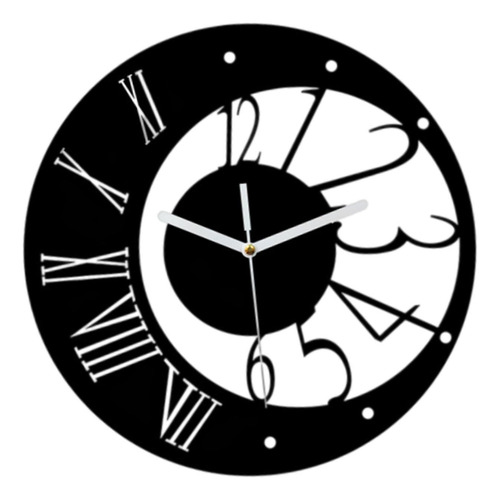Reloj De Pared Silencioso Para Colgar En La Pared, Negro