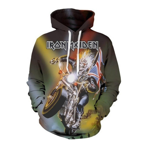 Sudadera Informal Iron Maiden Skeleton Para Hombre