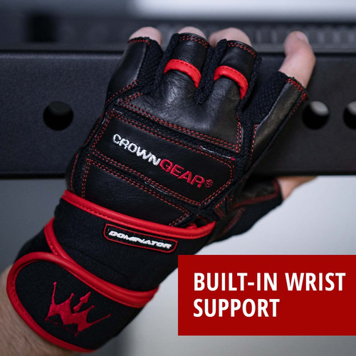 Guantes De Levantamiento Dominator Crossfit Modelo Cuero Dominador Diseño De La Tela Talle