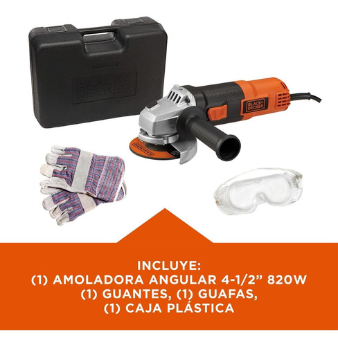 Imagen 3 de 12 de Kit Pulidora 4 1/2 Black Decker + Taladro Percutor 3/8