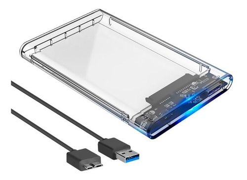 Case Transparente Para Hd Sata 2.5  Hhd Ou Ssd Usb 3.0 Novo