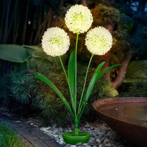 - Sd Mc Luz Solar Con Flor Artificial Led Blanca Cálida Para