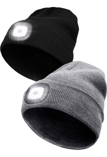 2 Piezas De Gorros Led Unisex 3 Modos De Luz, Linterna ...