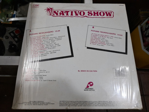 Lp Nativo Show Popurri Mexicano En Acetato,long Play (Usado)