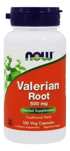 Valerian Root 500mg 100caps, Raiz De Valeriana, Now,